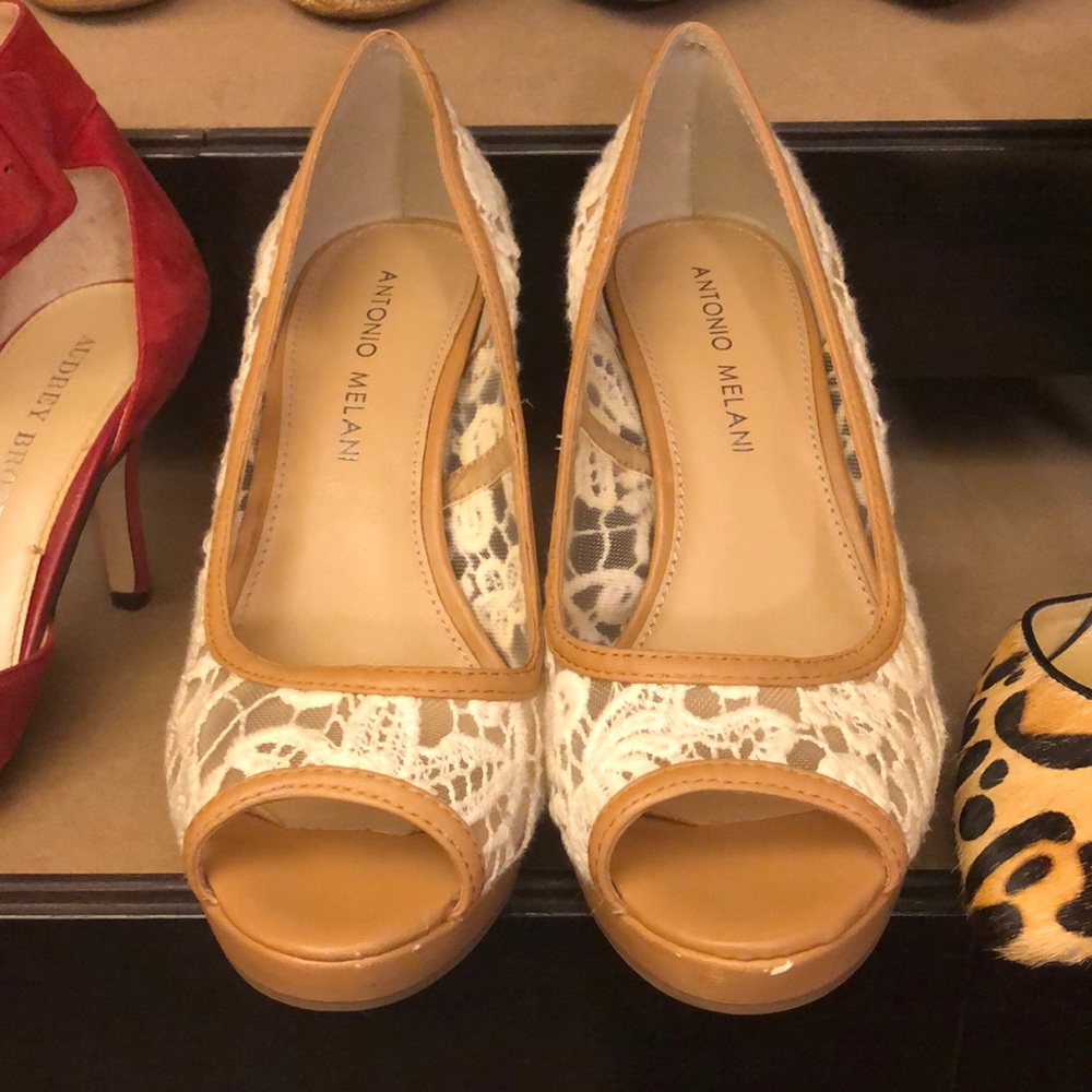 Lace mesh summer heels